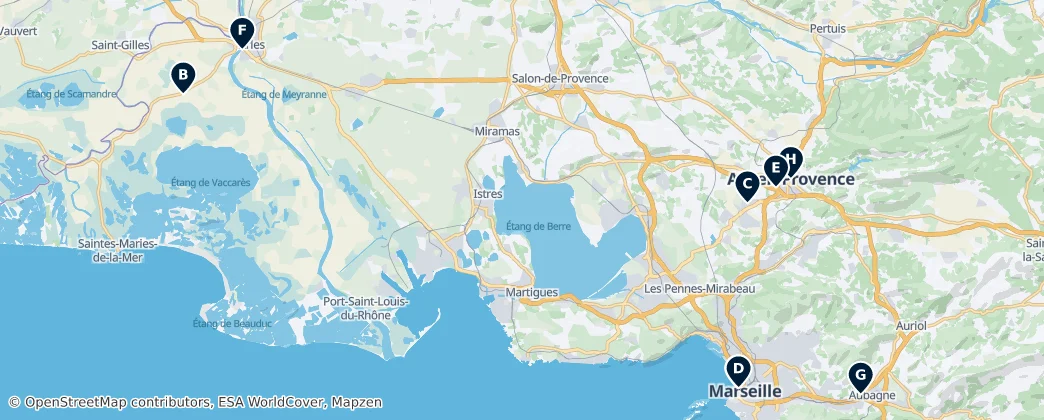 Map of 부슈뒤론주
