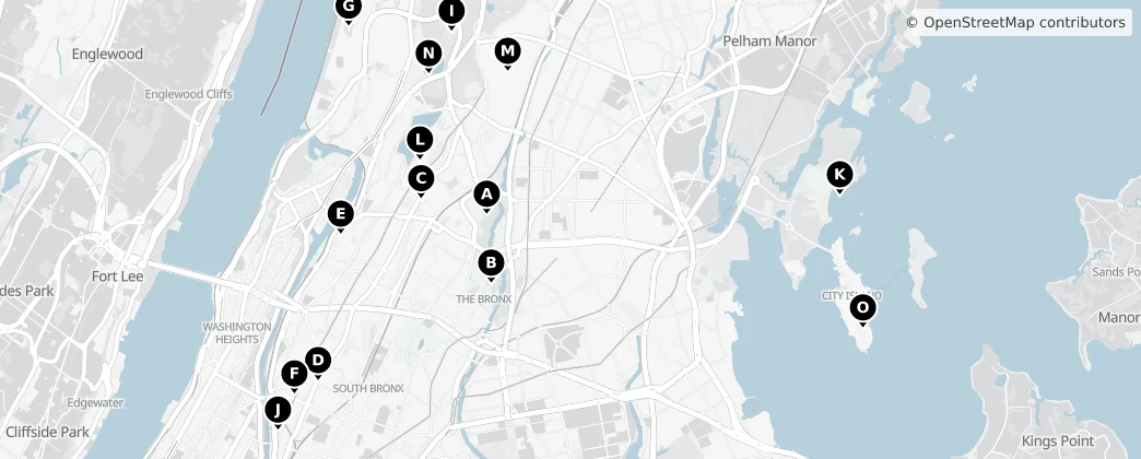 Map of 브롱크스