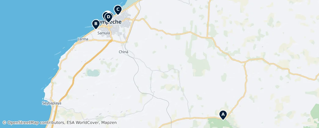 Map of Municipio de Campeche