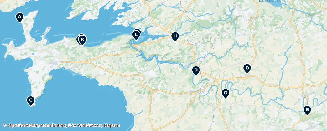 Map of Arrondissement of Châteaulin