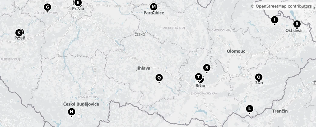 Map of 체코