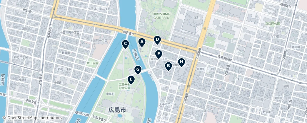 Map of Otemachi 1-chome