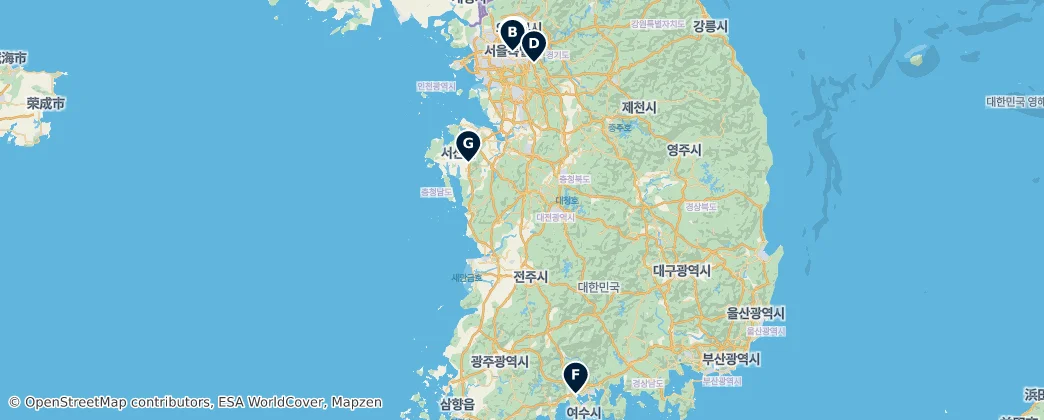 Map of 대한민국