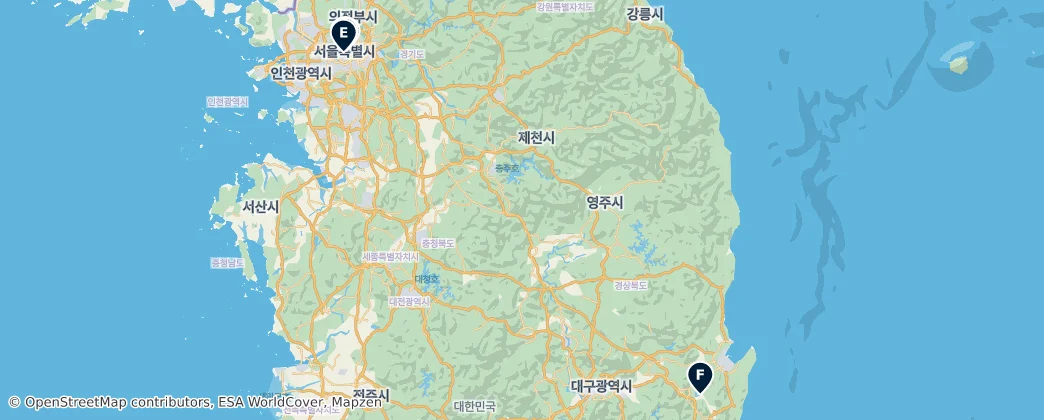 Map of 대한민국