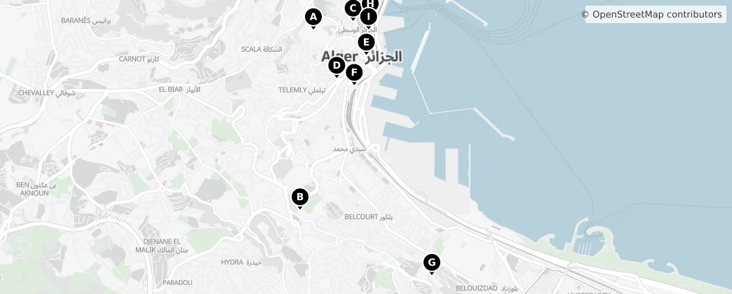 Map of Sidi M'Hamed District