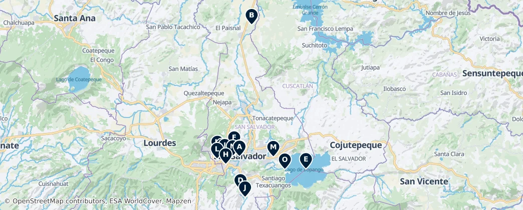 Map of Departamento de San Salvador
