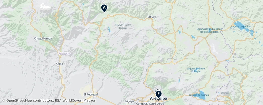 Map of 아레키파주