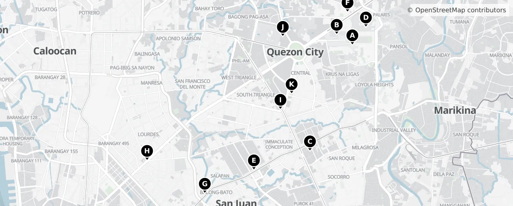 Map of Roman Catholic Diocese of Cubao