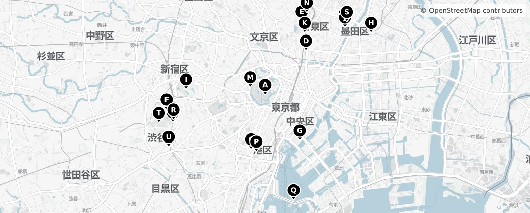 Map of 도쿄도