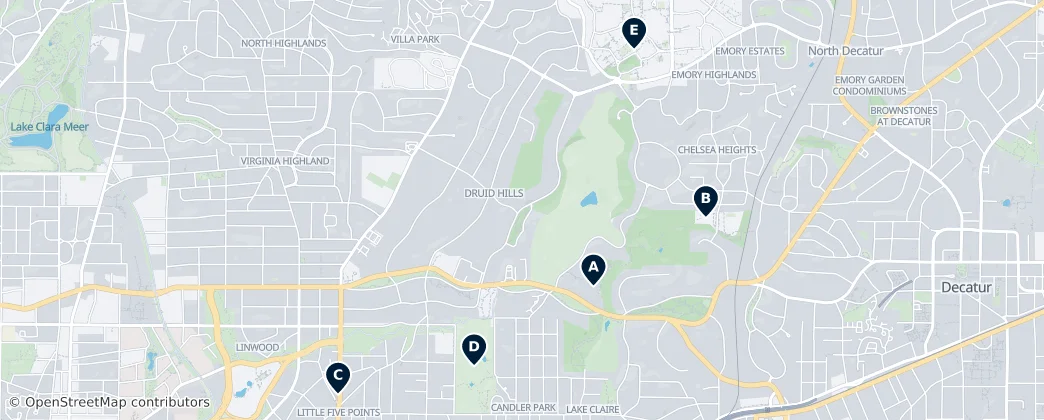 Map of Druid Hills