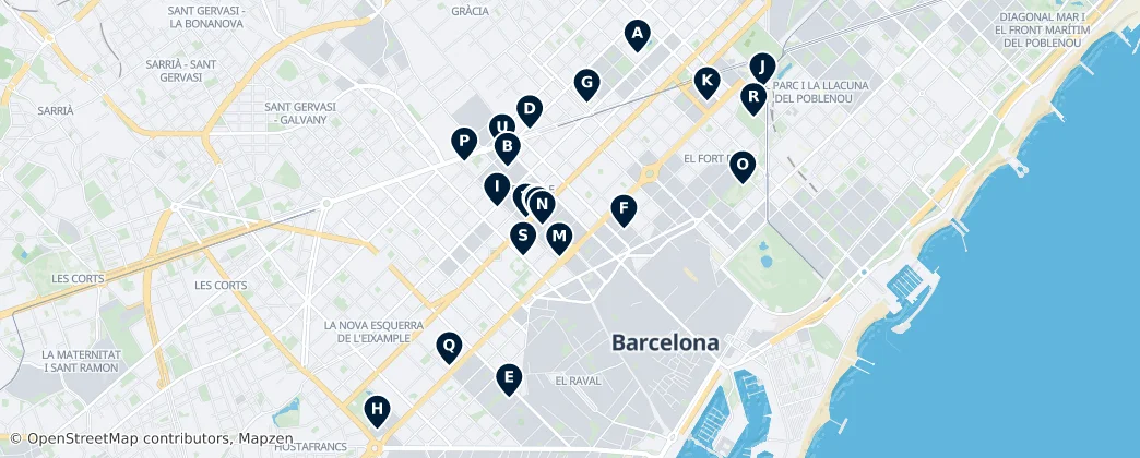 Map of Eixample