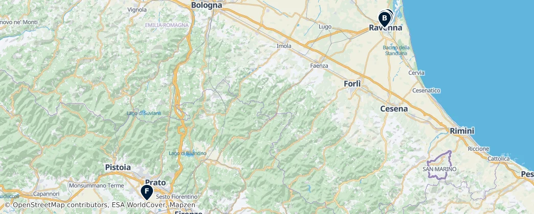 Map of 에밀리아로마냐주