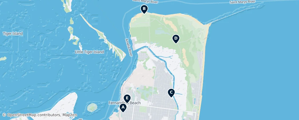 Map of Fernandina Beach, Florida