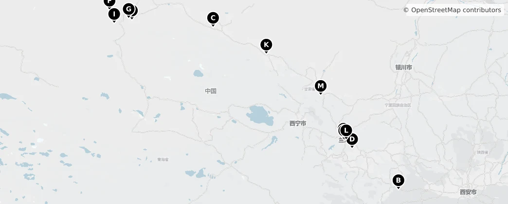 Map of 간쑤성
