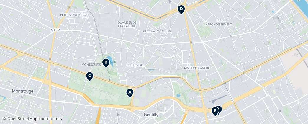 Map of Gentilly, Val-de-Marne
