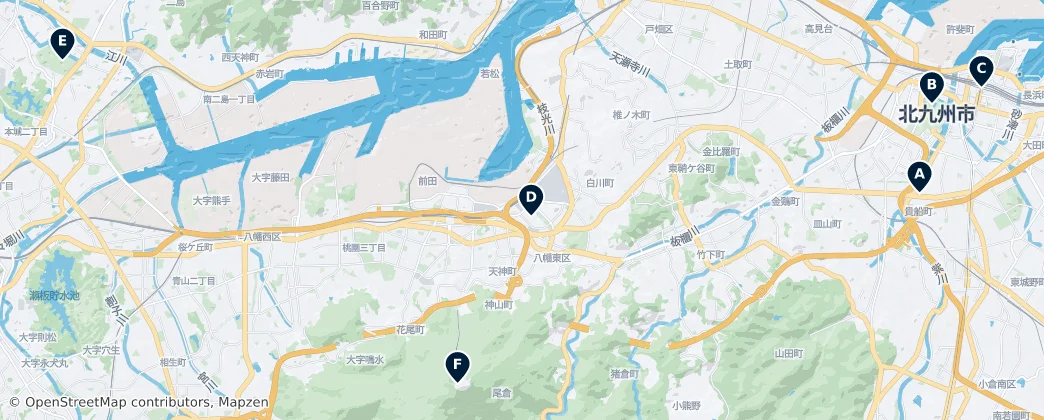 Map of 기타큐슈시
