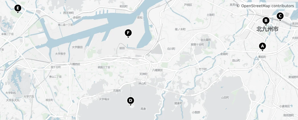Map of 기타큐슈시