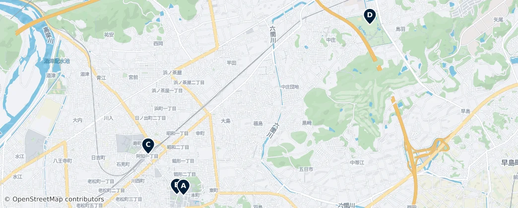 Map of 구라시키시