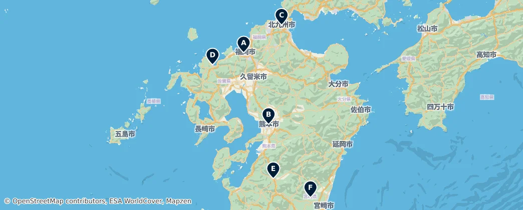Map of 규슈