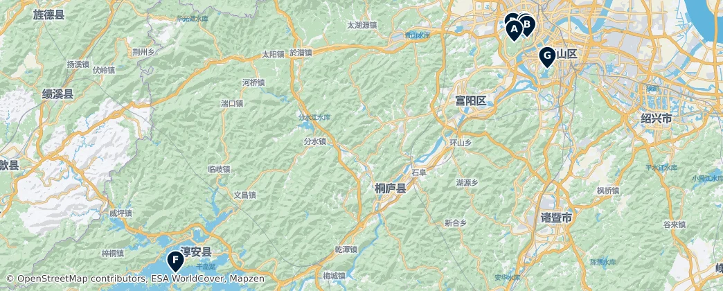 Map of 항저우시
