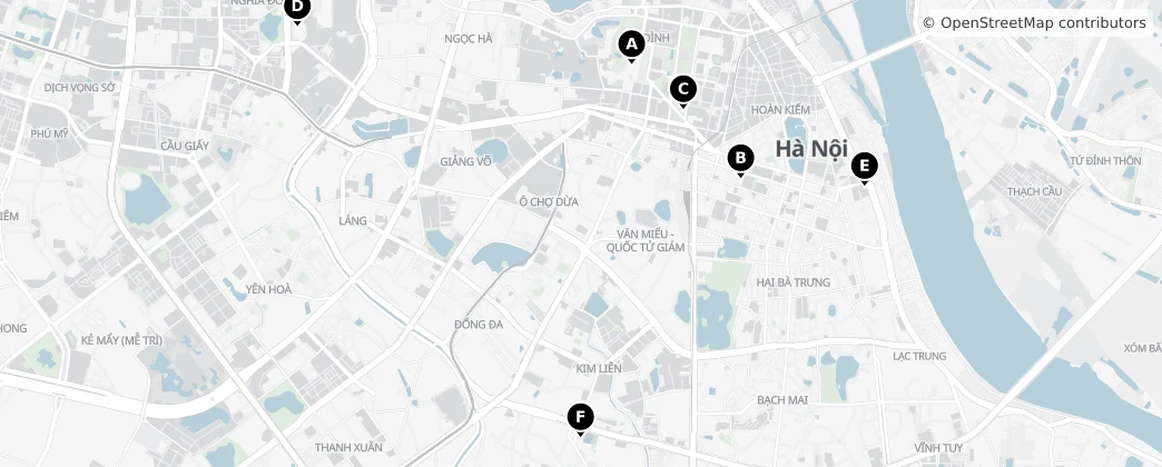 Map of 하노이