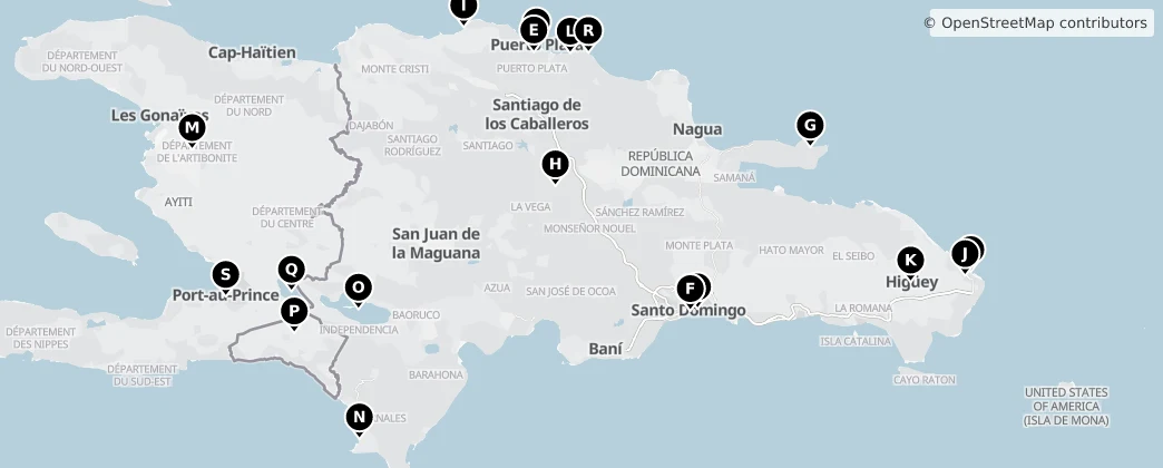 Map of La Hispaniola