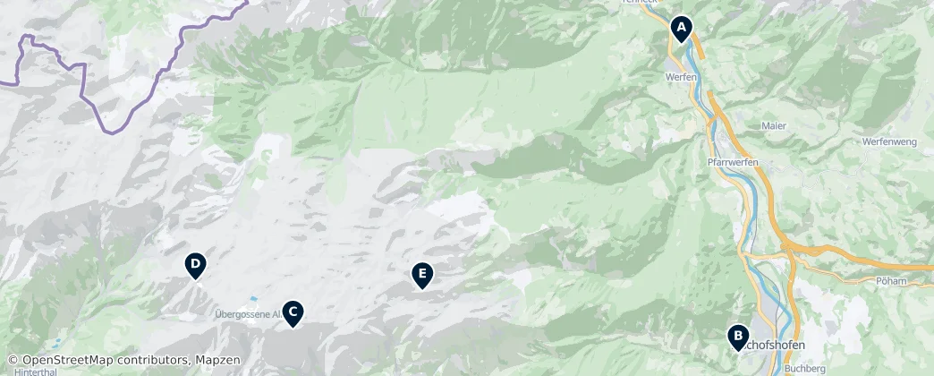 Map of Hochkönig