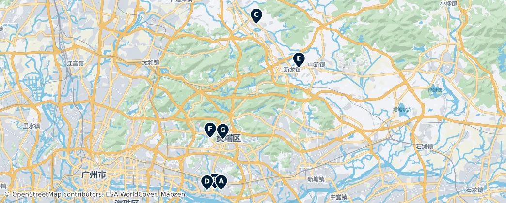 Map of 황푸구