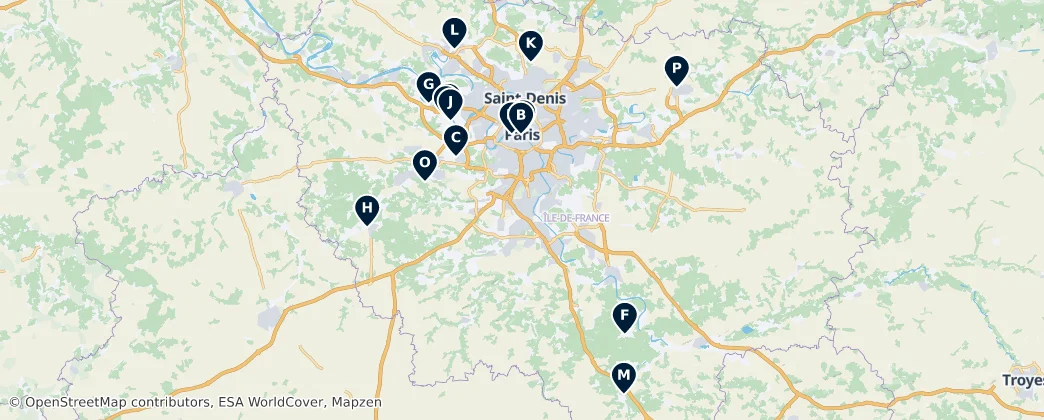 Map of 일드프랑스