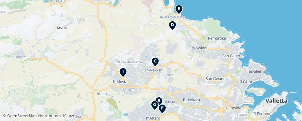 Map of Naxxar