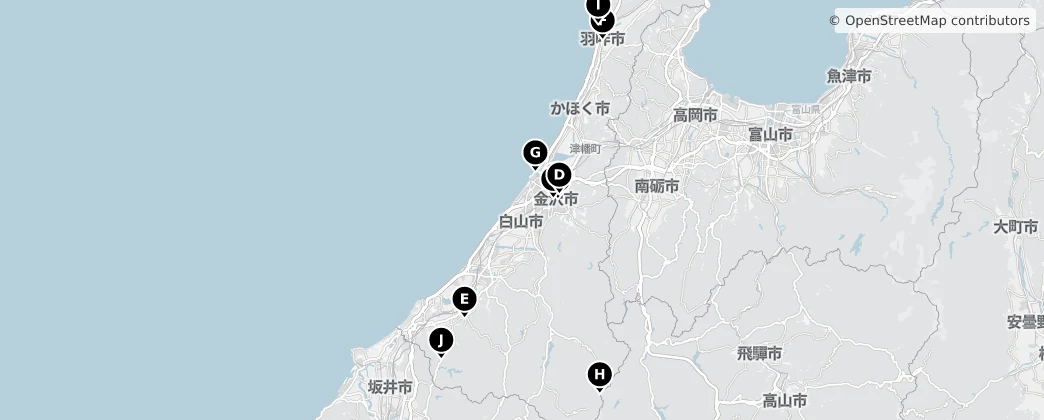 Map of 이시카와현