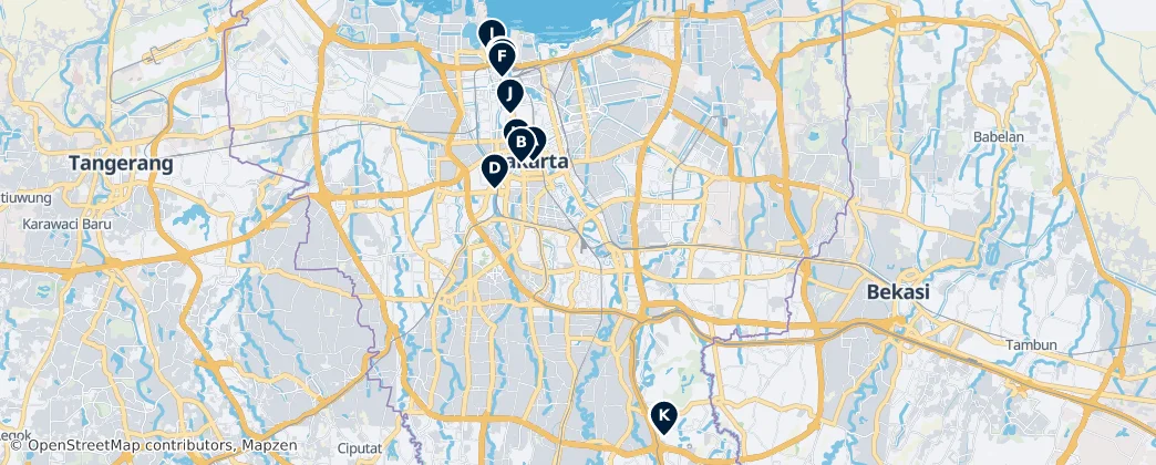 Map of 자카르타