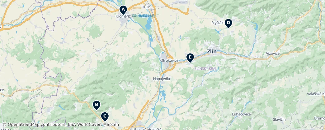 Map of 즐린주