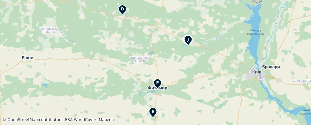 Map of 지토미르 주