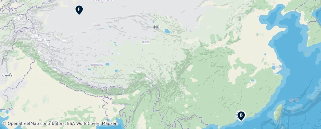Map of 중국