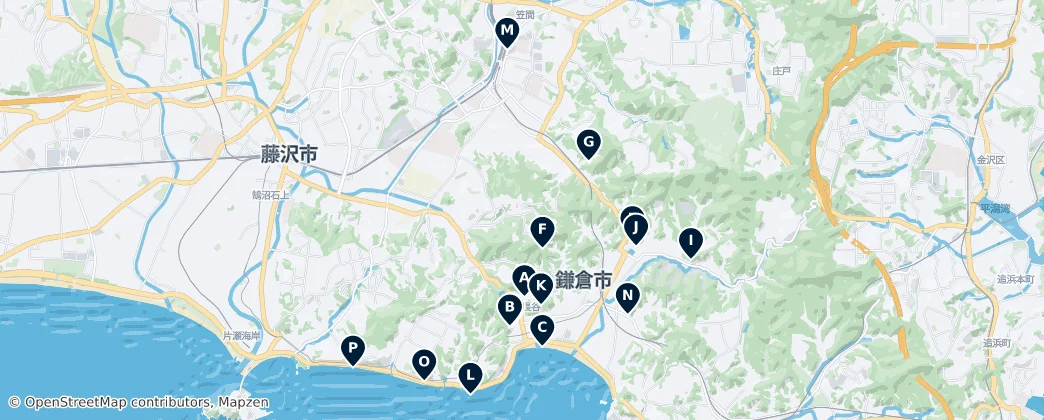 Map of 가마쿠라시