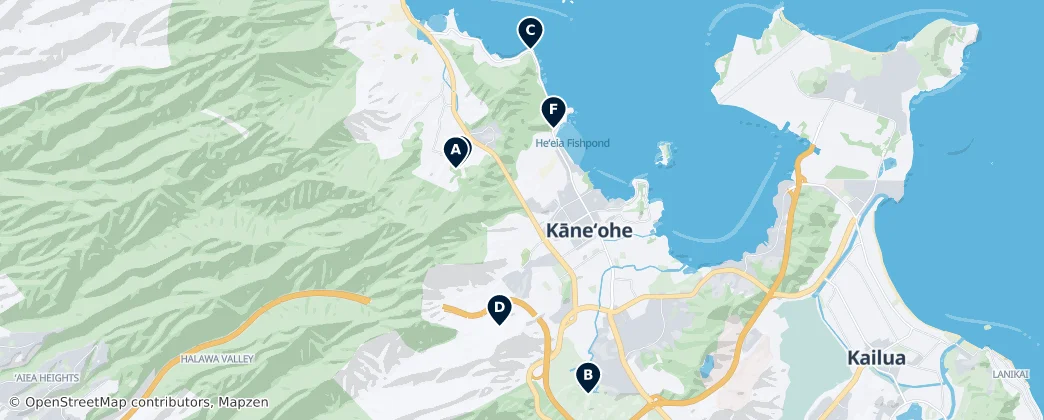 Map of Kaneohe