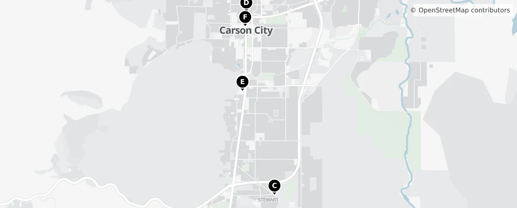 Map of 카슨시티