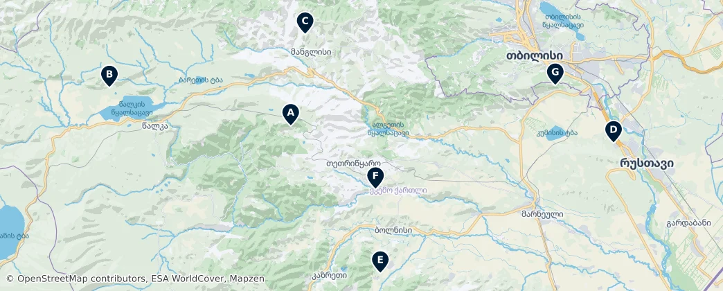 Map of 크베모카르틀리주