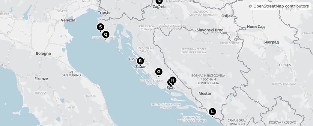 Map of 크로아티아