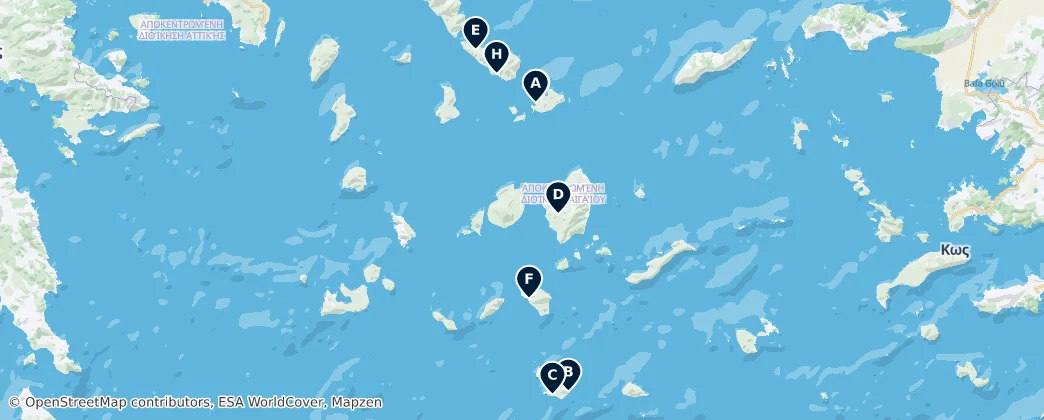 Map of 키클라데스 제도