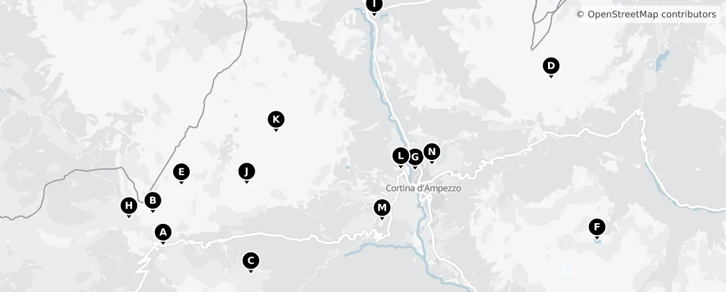 Map of 코르티나담페초