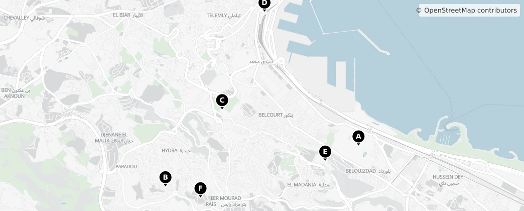 Map of Kouba, Algeria