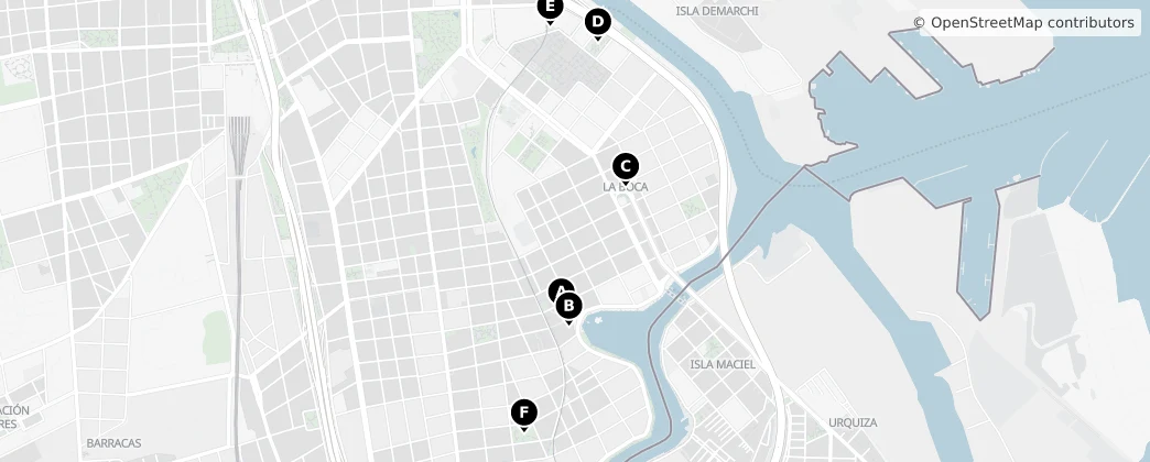 Map of La Boca