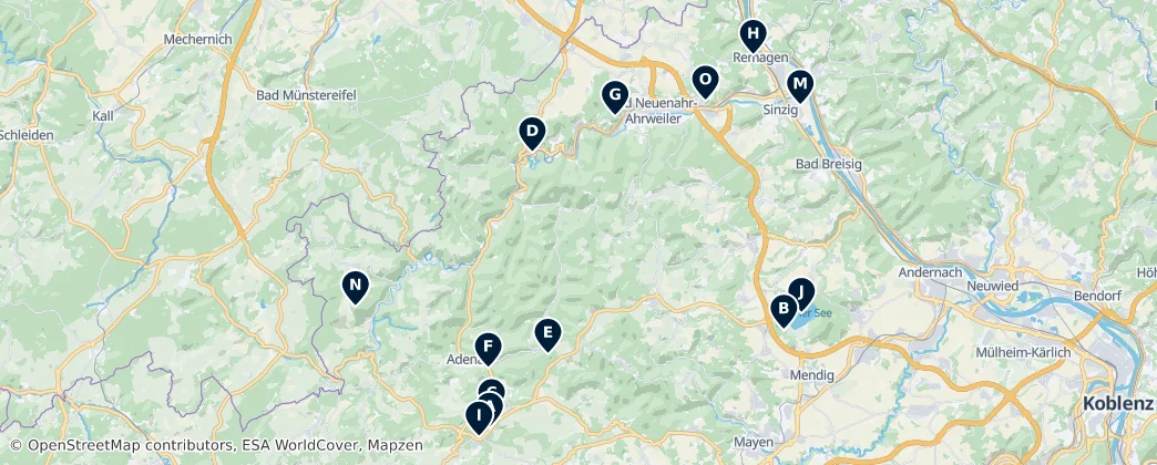 Map of 아르바일러군