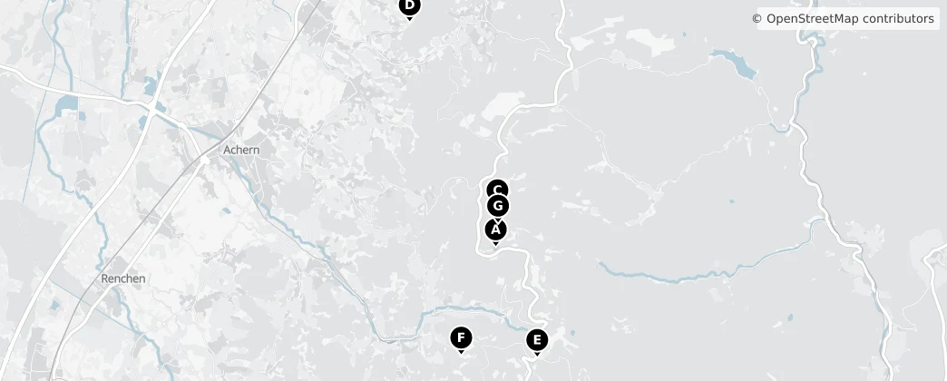 Map of Landkreis Bühl (historisch)