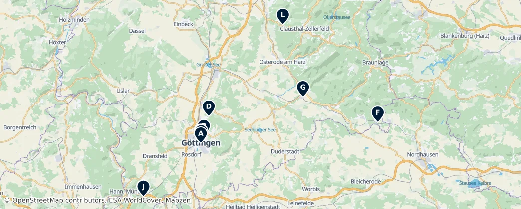 Map of Göttingen