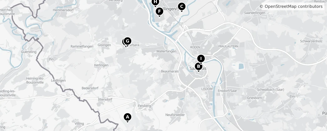 Map of Saarlouis
