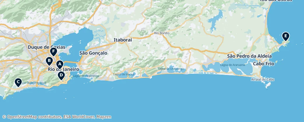 Map of 리우데자네이루