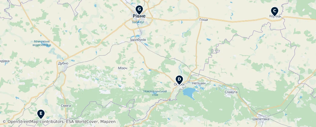 Map of 리우네 주